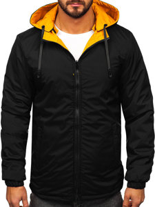 Chaqueta reversible de entretiempo para hombre amarillo y negro Bolf 84M3015