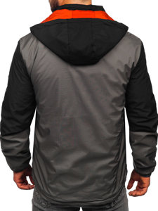 Chaqueta reversible de entretiempo para hombre negro y verde Bolf 84M3015