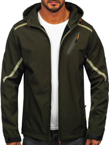 Chaqueta softshell de entretiempo para hombre caqui Bolf HSS037