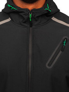 Chaqueta softshell de entretiempo para hombre grafito Bolf HSS037