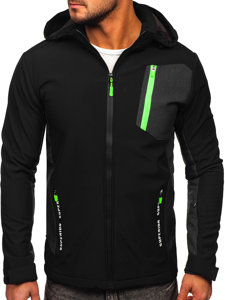 Chaqueta softshell de entretiempo para hombre negro Bolf HM188