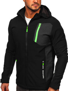 Chaqueta softshell de entretiempo para hombre negro Bolf HM188