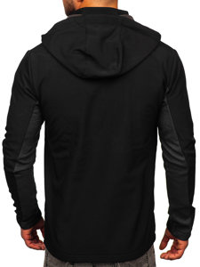 Chaqueta softshell de entretiempo para hombre negro Bolf HM188