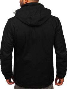 Chaqueta softshell de entretiempo para hombre negro y verde Bolf WX085