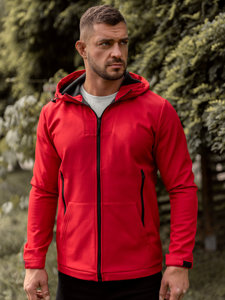 Chaqueta softshell de entretiempo para hombre rojo Bolf HM187