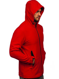 Chaqueta softshell de entretiempo para hombre rojo Bolf HM187