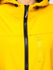 Chaqueta softshell de entretiempo para mujer color amarillo Denley KSW6007