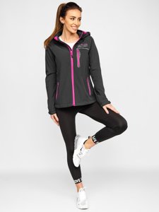 Chaqueta softshell de entretiempo para mujer color grafito Bolf HH027