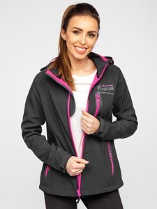 Chaqueta softshell de entretiempo para mujer color grafito Bolf HH027