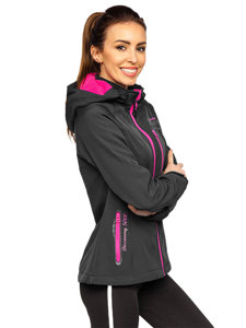 Chaqueta softshell de entretiempo para mujer color grafito Bolf HH027