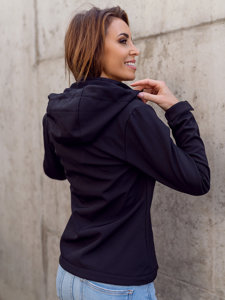 Chaqueta softshell de entretiempo para mujer color negro Denley HH028