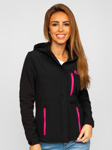 Chaqueta softshell de entretiempo para mujer color negro Denley HH028