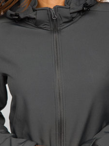 Chaqueta softshell de entretiempo para mujer gris oscuro Bolf HH018