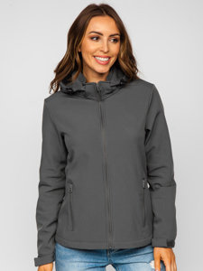 Chaqueta softshell de entretiempo para mujer gris oscuro Bolf HH018