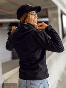 Chaqueta softshell de entretiempo para mujer negro Bolf HD180A