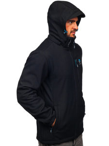 Chaqueta softshell para hombre color negro Denley WX062