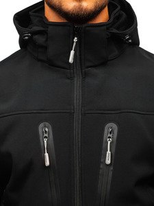 Chaqueta softshell para hombre negra Bolf A6603