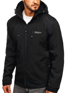 Chaqueta softshell para hombre negro Bolf P195