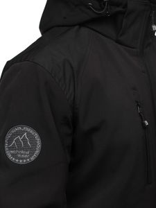 Chaqueta softshell para hombre negro Bolf P195