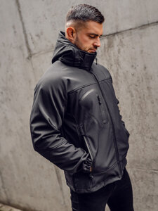 Chaqueta softshell para hombre negro Bolf T019A