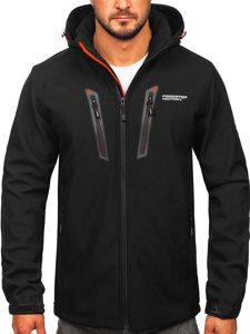 Chaqueta softshell para hombre negro-rojo Bolf WX086A