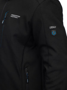 Chaqueta softshell para hombre negro y azul Bolf WX061