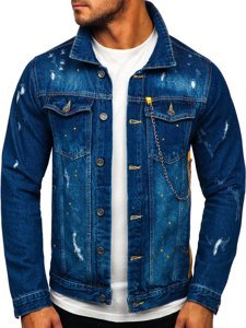 Chaqueta vaquera azul oscuro para hombre Bolf 3-4