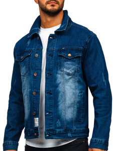 Chaqueta vaquera azul oscuro para hombre Bolf MJ525BS