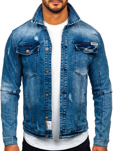 Chaqueta vaquera azul oscuro para hombre Bolf MJ529BS