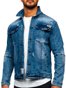 Chaqueta vaquera azul oscuro para hombre Bolf MJ529BS