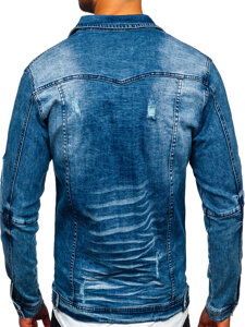 Chaqueta vaquera azul oscuro para hombre Bolf MJ529BS