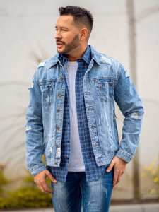 Chaqueta vaquera para hombre azul claro Bolf MJ501BC