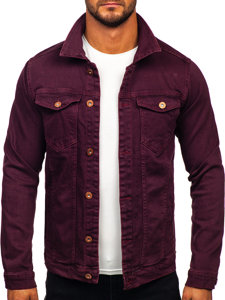 Chaqueta vaquera para hombre burdeos Bolf 200