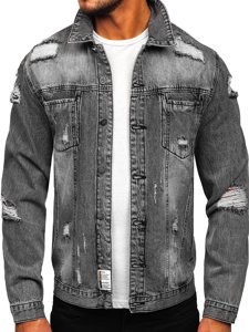 Chaqueta vaquera para hombre gris Bolf MJ501G