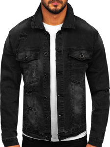 Chaqueta vaquera para hombre negra Bolf MJ506N