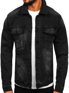 Chaqueta vaquera para hombre negra Bolf MJ506N