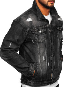 Chaqueta vaquera para hombre negra Bolf MJ507N