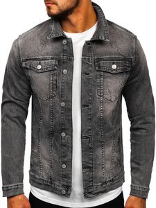 Chaqueta vaquera para hombre negro Bolf AK586