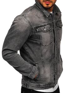 Chaqueta vaquera para hombre negro Bolf AK586