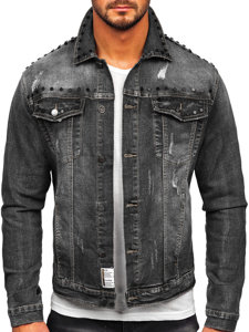 Chaqueta vaquera para hombre negro Bolf MJ504N