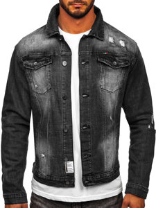 Chaqueta vaquera para hombre negro Bolf MJ511G