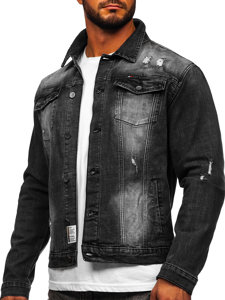 Chaqueta vaquera para hombre negro Bolf MJ511G