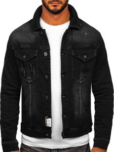 Chaqueta vaquera para hombre negro Bolf MJ514N