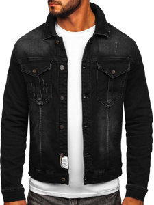 Chaqueta vaquera para hombre negro Bolf MJ514N