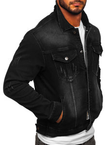 Chaqueta vaquera para hombre negro Bolf MJ514N