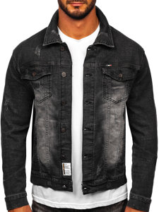 Chaqueta vaquera para hombre negro Bolf MJ525N