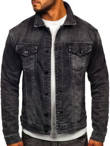 Chaqueta vaquera para hombre negro Bolf XSF78268