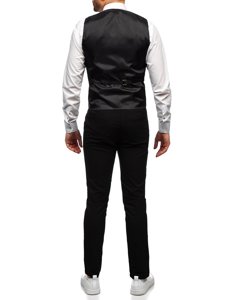 Conjunto de chaleco y pantalón para hombre color negro Denley 0014