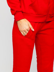 Conjunto de chándal de dos piezas para mujer rojo Bolf 0003