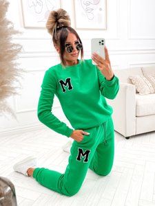 Conjunto de chándal de dos piezas para mujer verde Bolf VE22